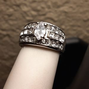 Engagement ring 925 Sterling Silver…